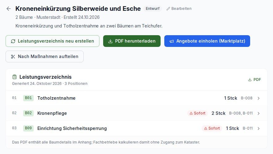 Auftrag mit Leistungsverzeichnis